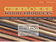 Tablet Screenshot of cherokeewood.com